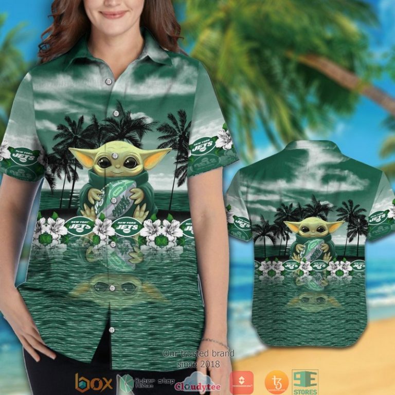 New York Jets Baby Yoda Hawaiian Shirt, Short - Hot Sale 2025