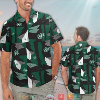 New York Jets Black Green Pattern Hawaiian Shirt, Short - Hot Sale 2025