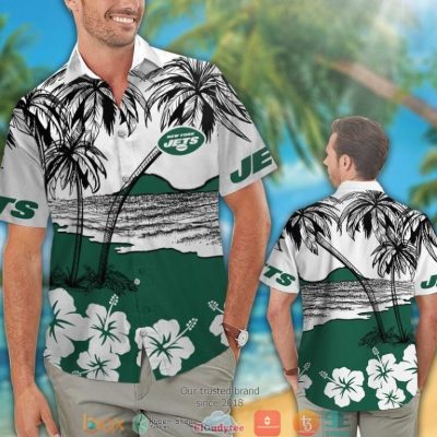 New York Jets Coconut Island Hibiscus Hawaiian Shirt, Short - Hot Sale 2025