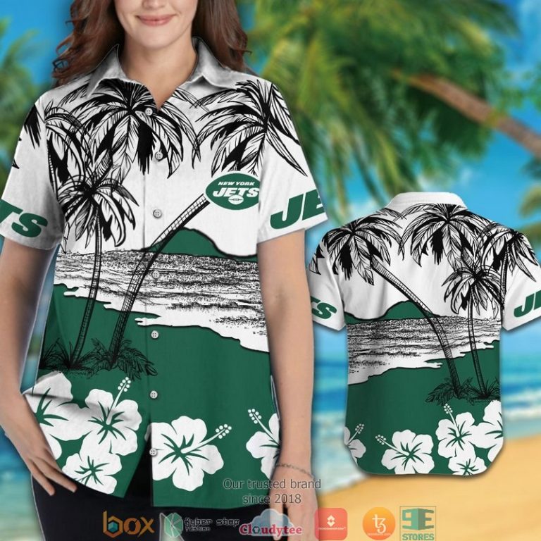 New York Jets Coconut Island Hibiscus Hawaiian Shirt, Short - Hot Sale 2025 New York Jets Coconut Island Hibiscus Hawaiian Shirt, Short - Hot Sale 2025