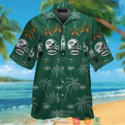 New York Jets Coconut Pattern Hawaiian Shirt, Short - Hot Sale 2025