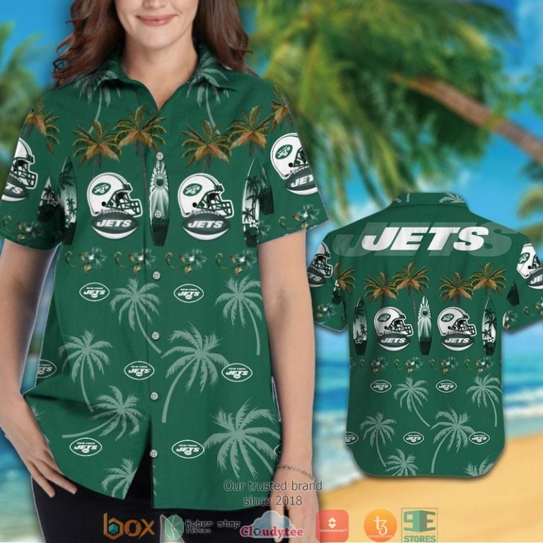 New York Jets Coconut Pattern Hawaiian Shirt, Short - Hot Sale 2025 New York Jets Coconut Pattern Hawaiian Shirt, Short - Hot Sale 2025