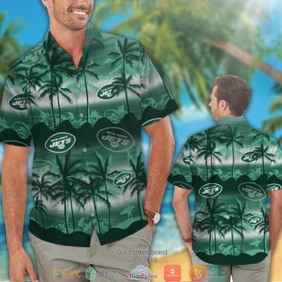New York Jets Coconut Island Ocean Waves Hawaiian Shirt, Short - Hot Sale 2025