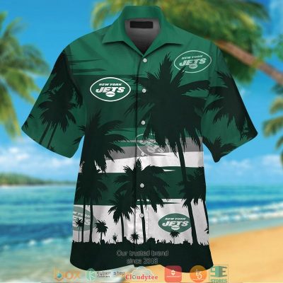 New York Jets Dark Green Coconut Island Hawaiian Shirt, Short - Hot Sale 2025