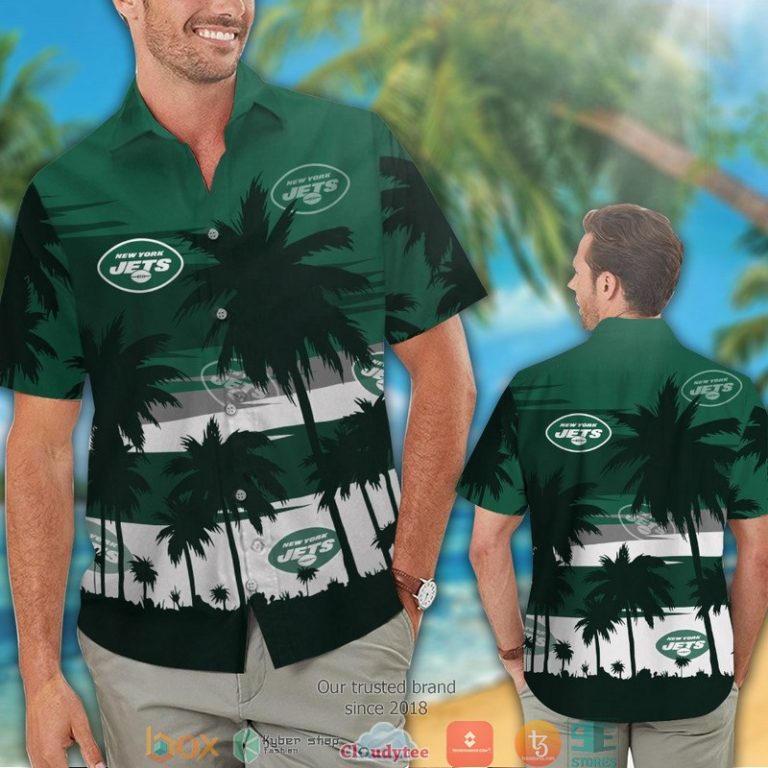 New York Jets Dark Green Coconut Island Hawaiian Shirt, Short - Hot Sale 2025