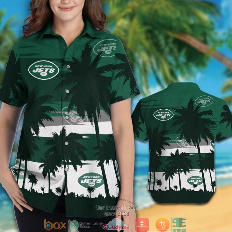 New York Jets Dark Green Coconut Island Hawaiian Shirt, Short - Hot Sale 2025