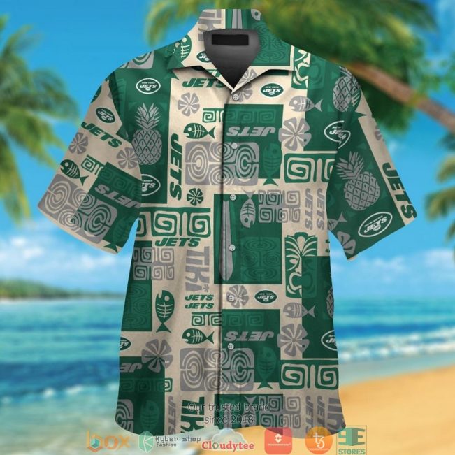 New York Jets Fish Pineapple Pattern Hawaiian Shirt, Short - Hot Sale 2025