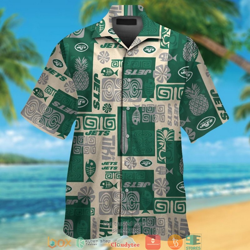 New York Jets Fish Pineapple Pattern Hawaiian Shirt, Short - Hot Sale 2025 New York Jets Fish Pineapple Pattern Hawaiian Shirt, Short - Hot Sale 2025