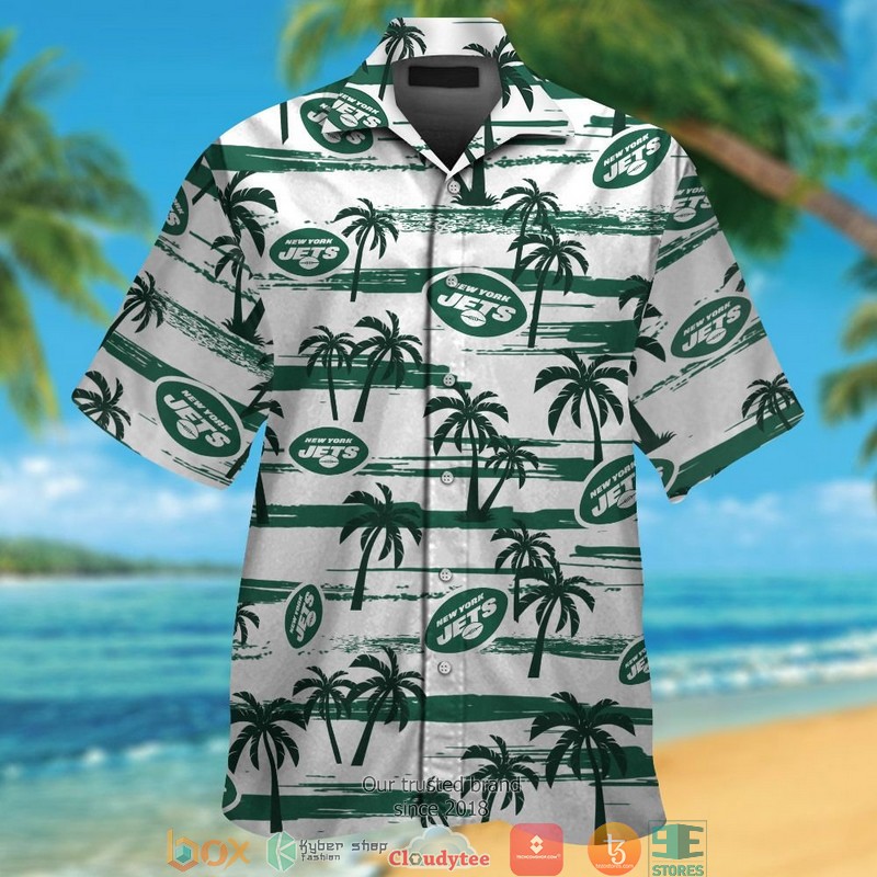 New York Jets Green Coconut White Hawaiian Shirt, Short - Hot Sale 2025
