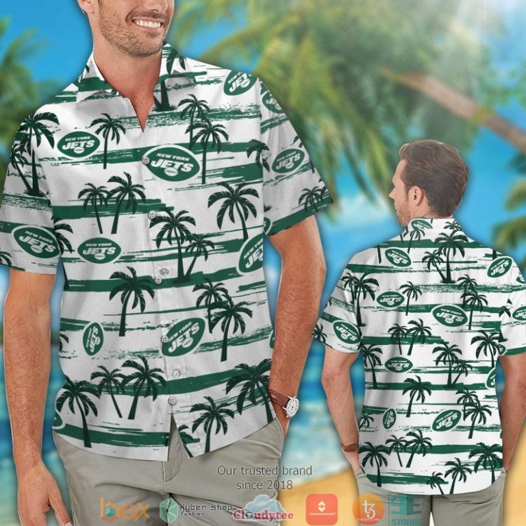 New York Jets Green Coconut White Hawaiian Shirt, Short - Hot Sale 2025