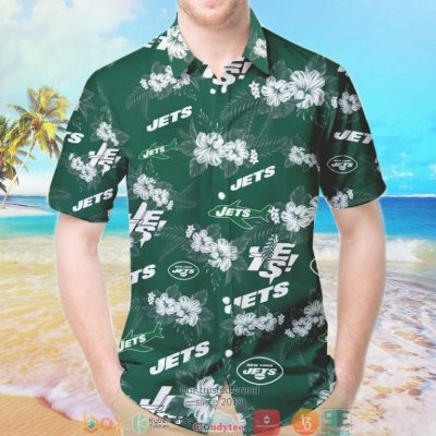 New York Jets Hibiscus Flowers Hawaiian Shirt, Short - Hot Sale 2025