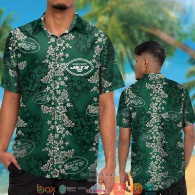 New York Jets Hibiscus Flowers Pattern Hawaiian Shirt, Short - Hot Sale 2025