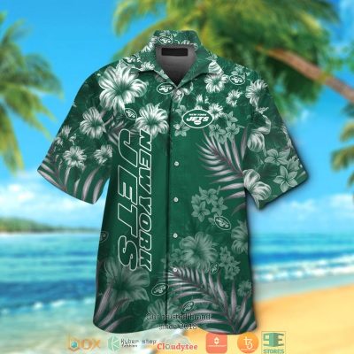 New York Jets Hibiscus Leaf Hawaiian Shirt, Short - Hot Sale 2025