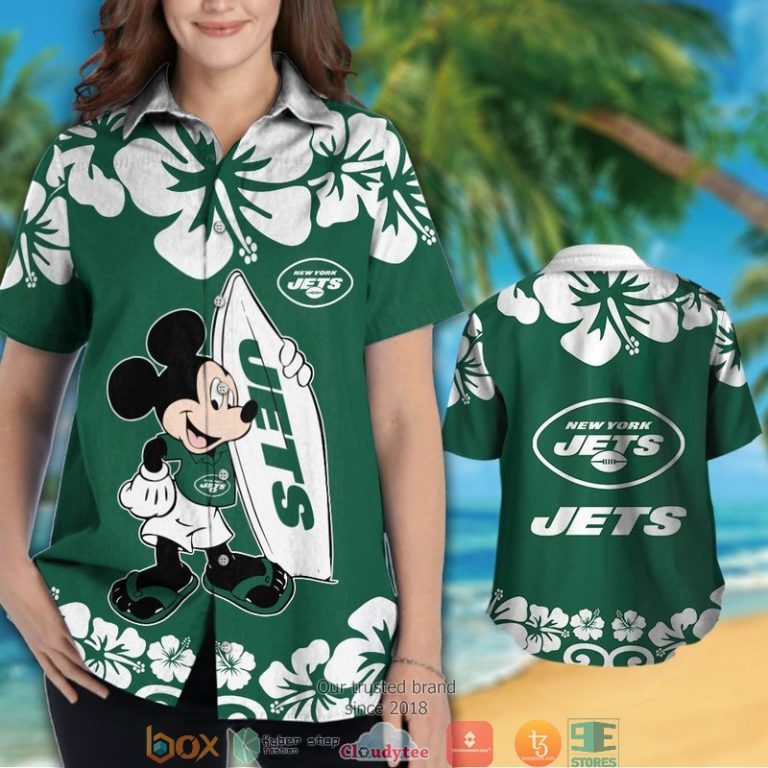 New York Jets Mickey Mouse Hawaiian Shirt, Short - Hot Sale 2025 New York Jets Mickey Mouse Hawaiian Shirt, Short - Hot Sale 2025