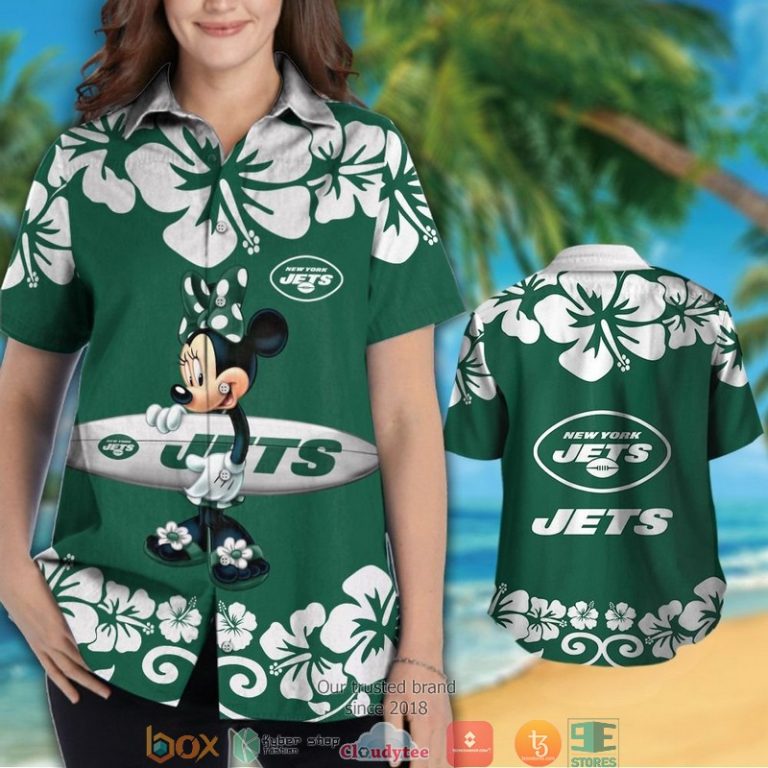 New York Jets Minnie Mouse Hawaiian Shirt, Short - Hot Sale 2025 New York Jets Minnie Mouse Hawaiian Shirt, Short - Hot Sale 2025