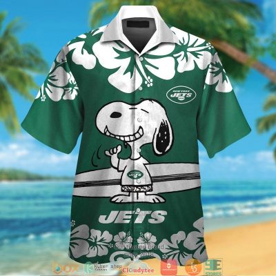 New York Jets Snoopy Hibiscus Hawaiian Shirt, Short - Hot Sale 2025