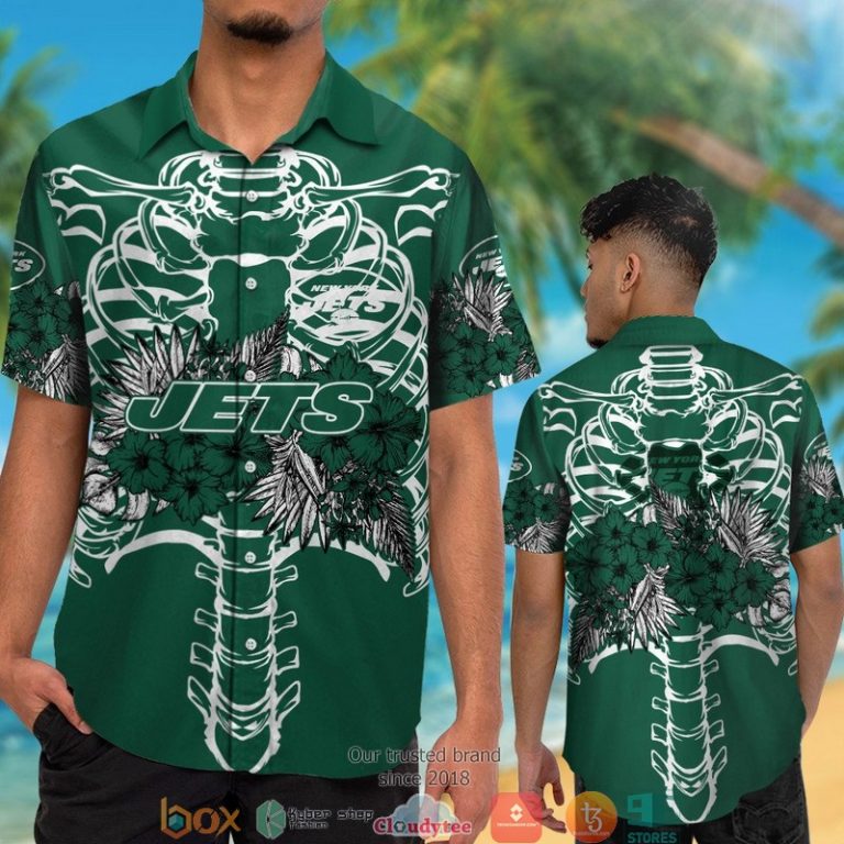 New York Jets Backbone Hibiscus Hawaiian Shirt, Short - Hot Sale 2025 New York Jets Backbone Hibiscus Hawaiian Shirt, Short - Hot Sale 2025