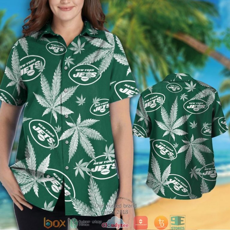 New York Jets Cannabis Hawaiian Shirt, Short - Hot Sale 2025