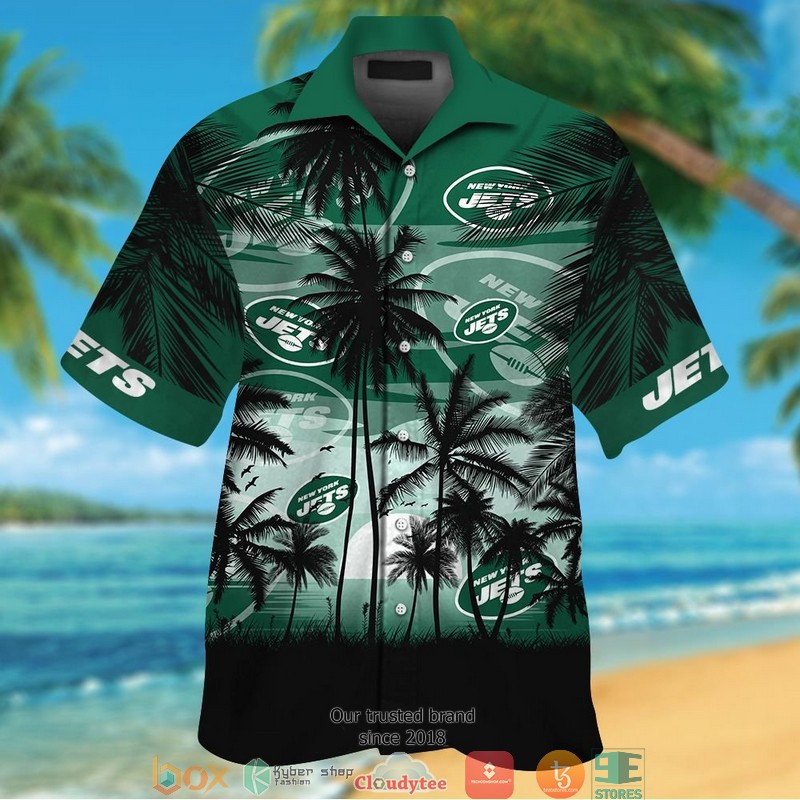 New York Jets Coconut Island Sunset Hawaiian Shirt, Short - Hot Sale 2025