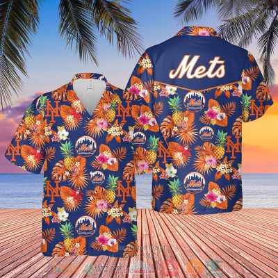 New York Mets Mlb Pineapple Hawaiian Shirt, Shorts - Hot Sale 2025