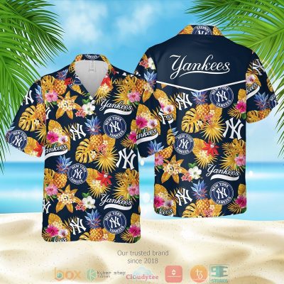New York Yankees Mlb Pineapple Blue Yellow Hawaiian Shirt, Shorts - Hot Sale 2025