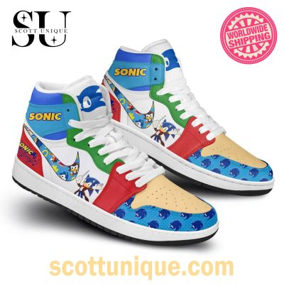 Sonic Nike Air Jordan 1 High Top Sneaker -Soulcals.com