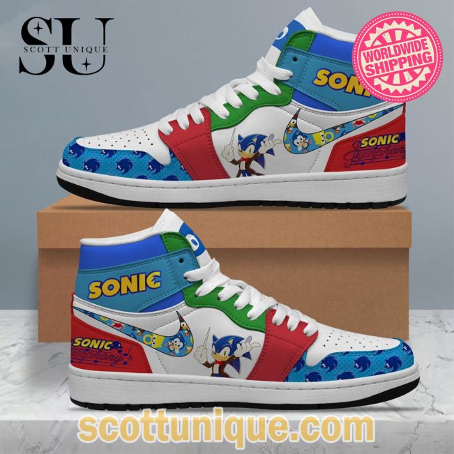 Sonic Nike Air Jordan 1 High Top Sneaker -Soulcals.com