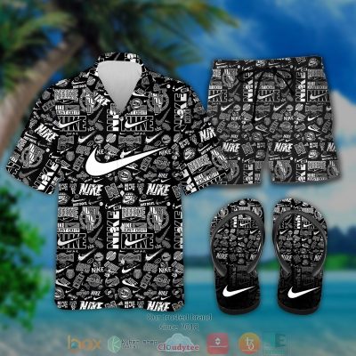 Nike Just Do It Black Hawaiian Shirt And Short - Hot Sale 2025