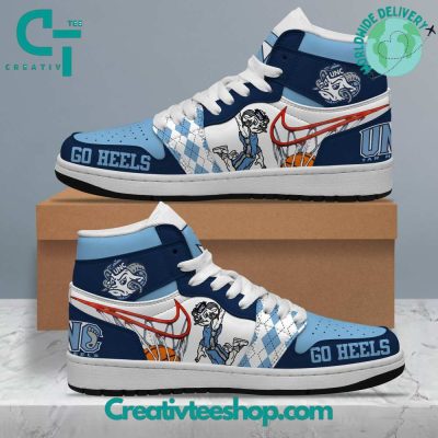 North Carolina Tar Heels Basketball Go Hells Air Jordan 1 Sneaker - soulcals.com