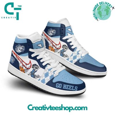North Carolina Tar Heels Basketball Go Hells Air Jordan 1 Sneaker - soulcals.com