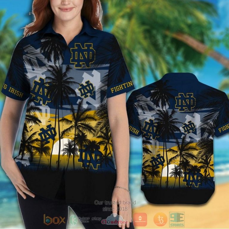 Notre Dame Fighting Irish Tropical Hawaiian Shirt And Shorts - Hot Sale 2025