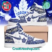 Toronto Maple Leafs Go Leafs Air Jordan 1 Sneaker - soulcals.com
