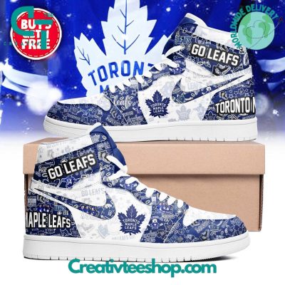 Toronto Maple Leafs Go Leafs Air Jordan 1 Sneaker - soulcals.com