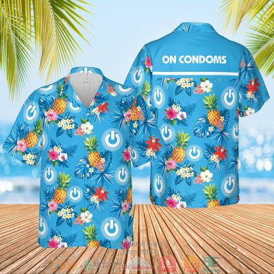 On Condoms Pineapple Hawaiian Shirt, Shorts - Hot Sale 2025