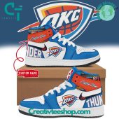 Oklahoma City Thunder 2024 Custom Name Air Jordan 1 Sneaker - soulcals.com