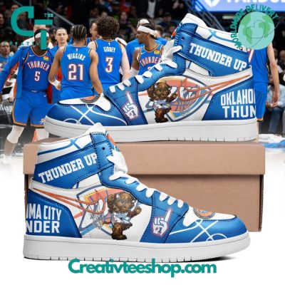 Oklahoma City Thunder Thunder Up Air Jordan 1 Sneaker - soulcals.com