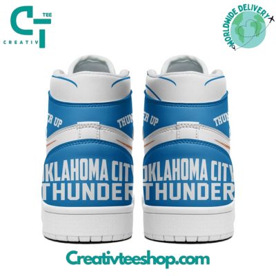 Oklahoma City Thunder Thunder Up Air Jordan 1 Sneaker - soulcals.com