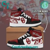 Oklahoma Sooners NCAA Custom Name Air Jordan 1 Sneaker - soulcals.com