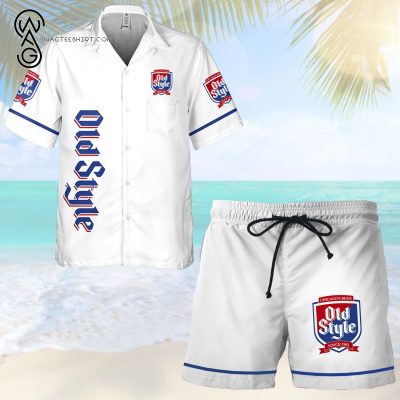 Old Style Beer All Over Print Hawaiian Shirt And Beach Shorts - Hot Sale 2025