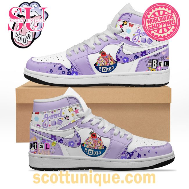Olivia Rodrigo Brutal Sour Tour Nike Air Jordan 1 High Top Sneaker -Soulcals.com