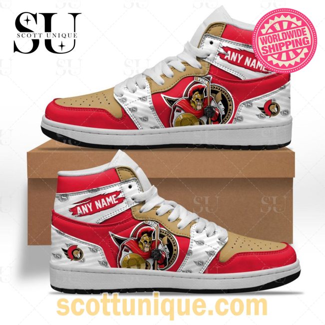 NHL Ottawa Senators Special Team Mascot Air Jordan 1 High Top Sneakers -Soulcals.com