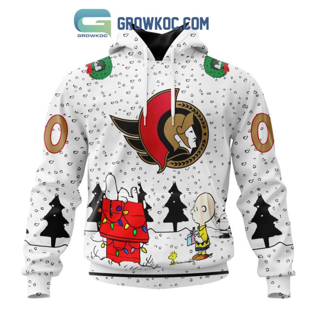 Ottawa Senators NHL Mix Snoopy Peanuts Christmas Personalized Hoodie T Shirt