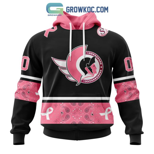 Ottawa Senators NHL Special Style Paisley In October We Wear Pink Breast Cancer Personalized Hoodie T Shirt