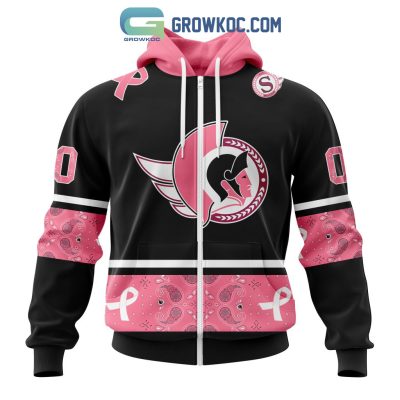 Ottawa Senators NHL Special Style Paisley In October We Wear Pink Breast Cancer Personalized Hoodie T Shirt