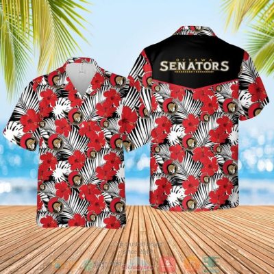 Ottawa Senators Nhl Hibiscus Hawaiian Shirt, Shorts - Hot Sale 2025