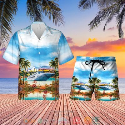 P&O Cruises Australia Sydney Harbour Bridge Hawaiian Shirt, Short - Hot Sale 2025