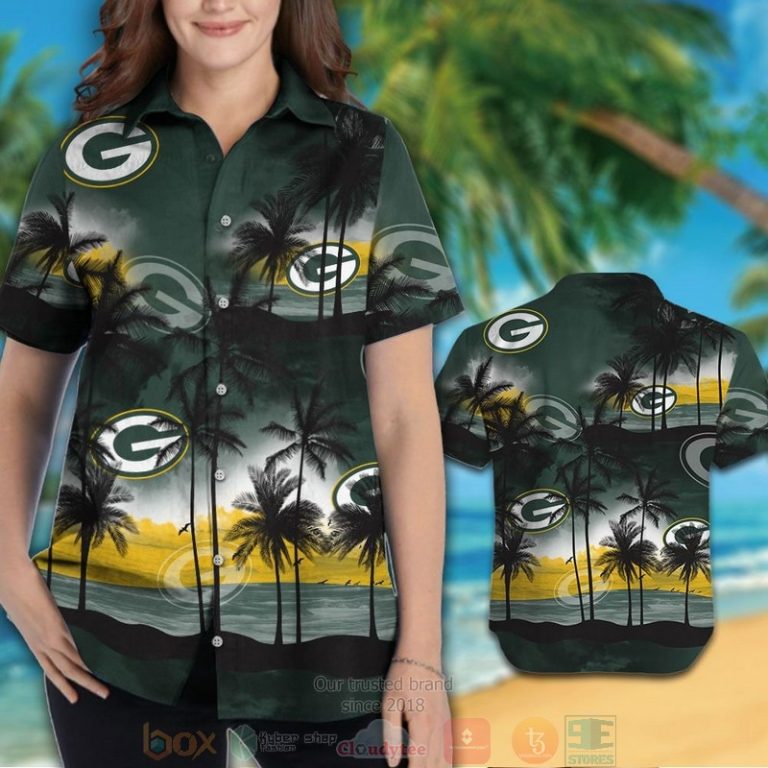 Palm Tree Green Bay Packers Dark Green Hawaii Shirt, Shorts - Hot Sale 2025