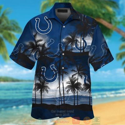Palm Tree Indianapolis Colts Dark Blue Hawaii Shirt, Shorts - Hot Sale 2025