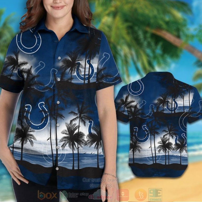 Palm Tree Indianapolis Colts Dark Blue Hawaii Shirt, Shorts - Hot Sale 2025