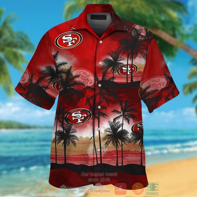 Palm Tree San Francisco 49Ers Dark Red Hawaii Shirt, Shorts - Hot Sale 2025